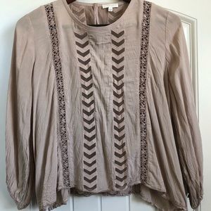 Wilfred Aritzia silk boho chic/ festival blouse